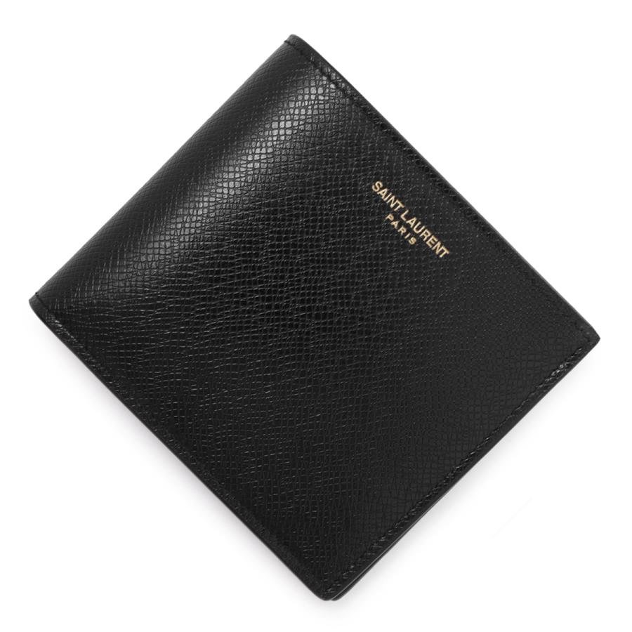 SAINT LAURENT サンローラン 2つ折り財布 小銭入れ付き ブラック