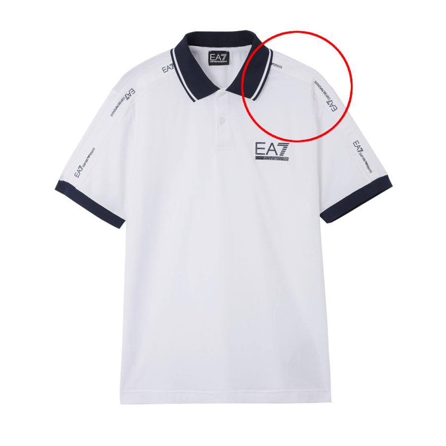 訳あり エンポリオアルマーニ EA7 EMPORIO ARMANI ポロシャツ TENNIS CLUB M POLO JS ST 2 ホワイト メンズ｜mb-y｜02
