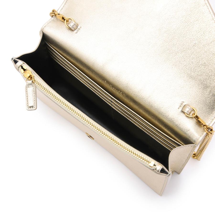 SAINT LAURENT サンローラン 長財布 小銭入れ付き ENVELOPE チェーン