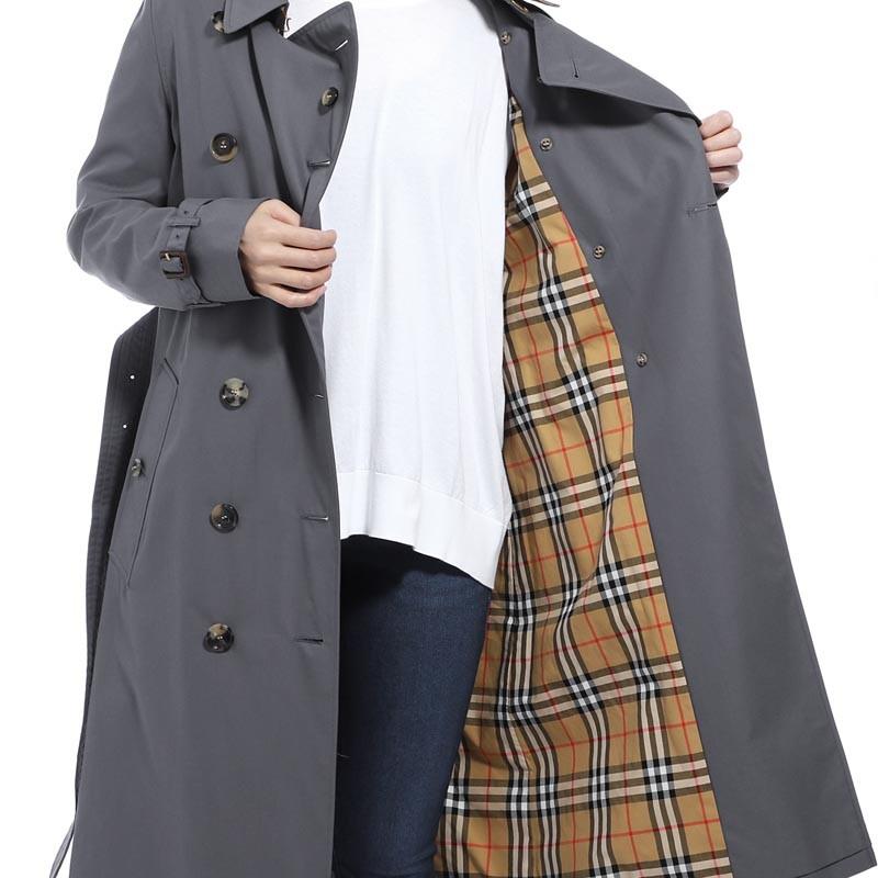 バーバリー Burberry トレンチコート Kensington ケンジントン ロング グレー レディース Midgrey Midgrey モダンブルーyahoo 店 通販 Yahoo ショッピング