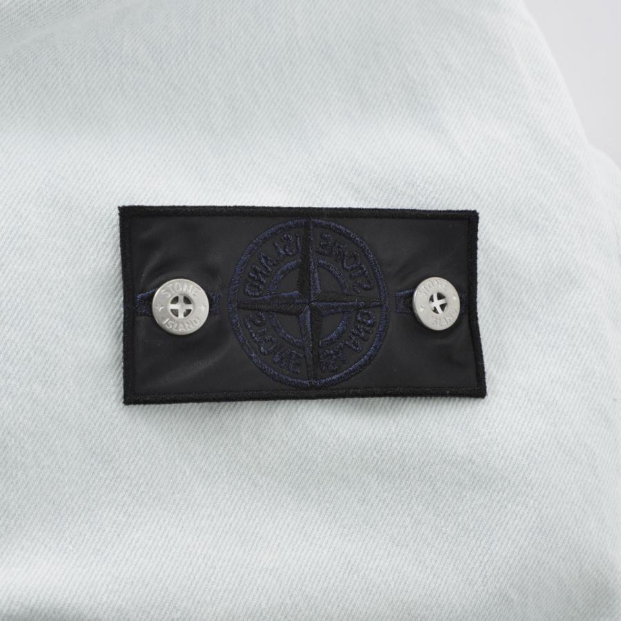 ストーンアイランド STONE ISLAND デニムジャケット 4100006 INDIGO DENIM-ULTRA BLEACHED STONE ISLAND DENIM RESEARCH コーチジャケット ブルー メンズの画像