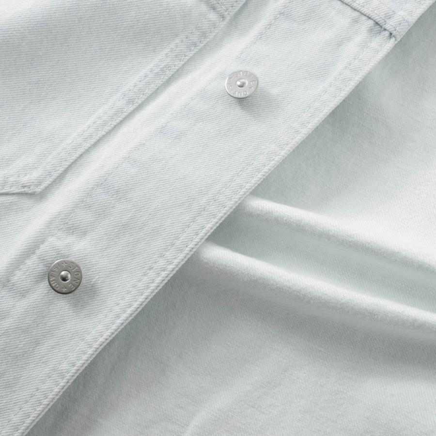 ストーンアイランド STONE ISLAND デニムジャケット 4100006 INDIGO DENIM-ULTRA BLEACHED STONE ISLAND DENIM RESEARCH コーチジャケット ブルー メンズの画像