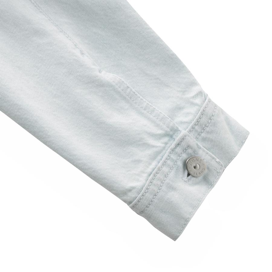 ストーンアイランド STONE ISLAND デニムジャケット 4100006 INDIGO DENIM-ULTRA BLEACHED STONE ISLAND DENIM RESEARCH コーチジャケット ブルー メンズの画像