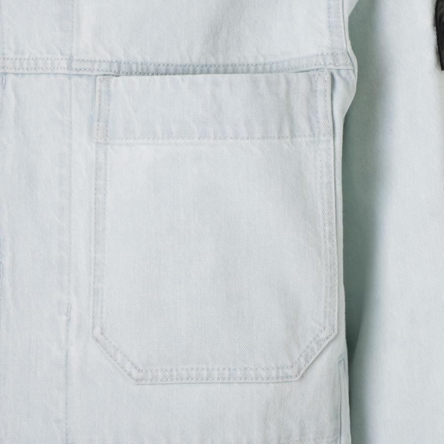 ストーンアイランド STONE ISLAND デニムジャケット 4100006 INDIGO DENIM-ULTRA BLEACHED STONE ISLAND DENIM RESEARCH コーチジャケット ブルー メンズの画像