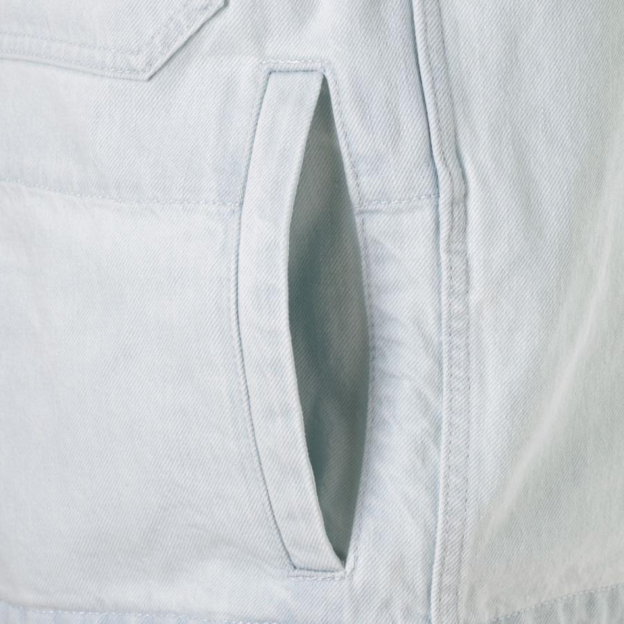 ストーンアイランド STONE ISLAND デニムジャケット 4100006 INDIGO DENIM-ULTRA BLEACHED STONE ISLAND DENIM RESEARCH コーチジャケット ブルー メンズの画像