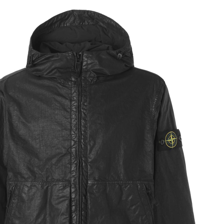 ストーンアイランド STONE ISLAND ナイロンジャケット 4100053 ORGANIC-LOOK NYLON PANAMA-TC フーデッド ジャケット ブラック メンズ l1s154100053-s0069-v0029の画像
