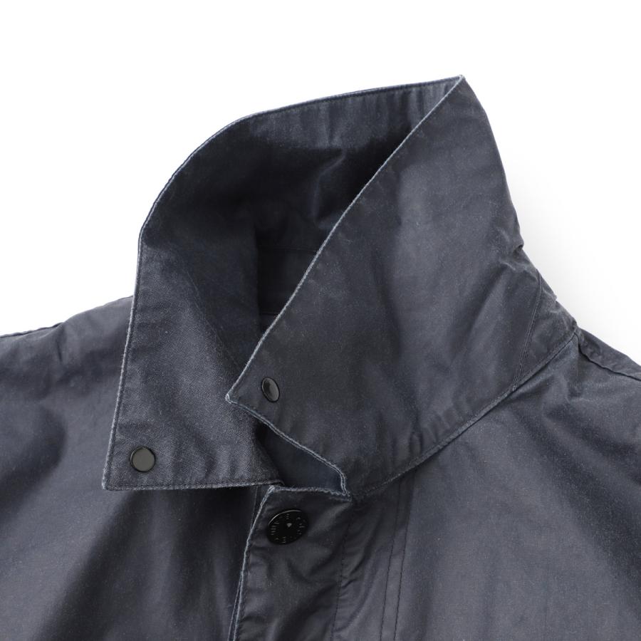ストーンアイランド STONE ISLAND コーチジャケット 4100054 WAXED PIGMENT COTTON TELA ワックスコーティング ジャケット ブルー メンズの画像