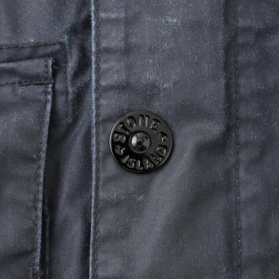 ストーンアイランド STONE ISLAND コーチジャケット 4100054 WAXED PIGMENT COTTON TELA ワックスコーティング ジャケット ブルー メンズの画像