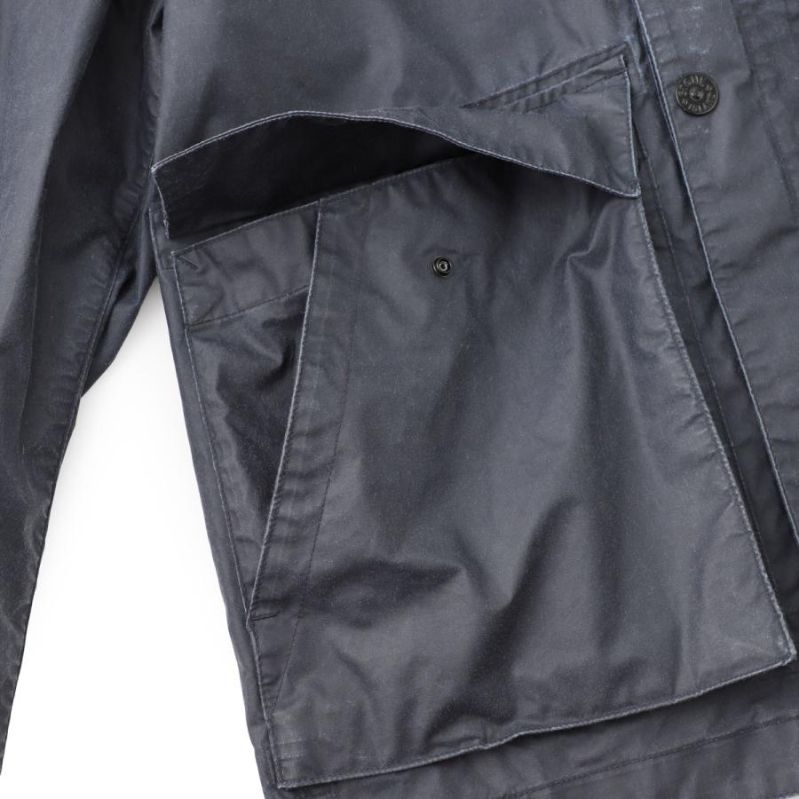 ストーンアイランド STONE ISLAND コーチジャケット 4100054 WAXED PIGMENT COTTON TELA ワックスコーティング ジャケット ブルー メンズの画像