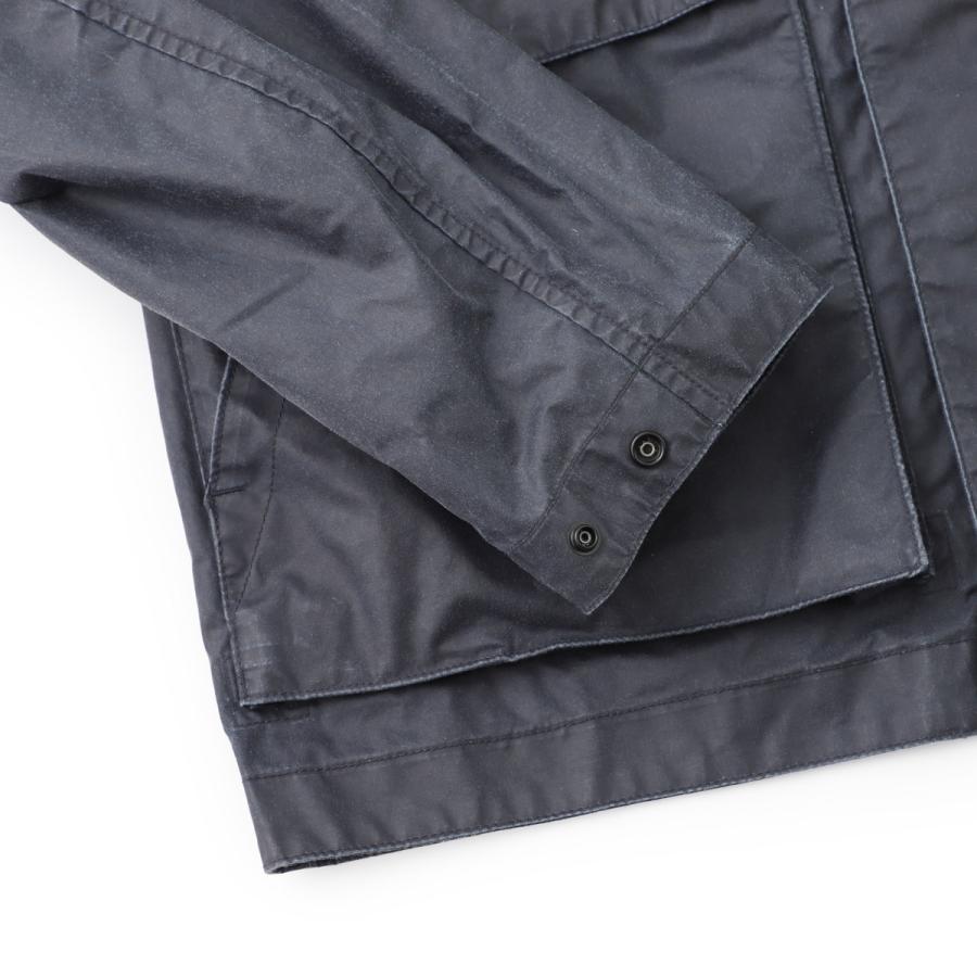 ストーンアイランド STONE ISLAND コーチジャケット 4100054 WAXED PIGMENT COTTON TELA ワックスコーティング ジャケット ブルー メンズの画像