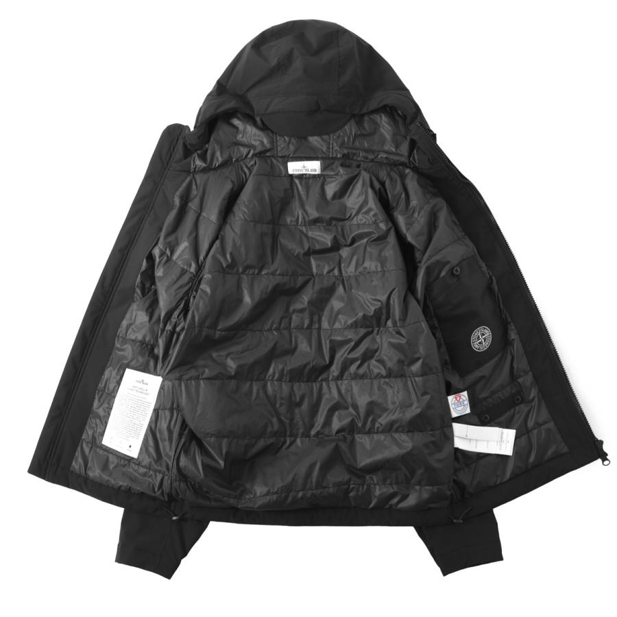 ストーンアイランド STONE ISLAND 中綿入り ブルゾン 4100108 SOFT SHELL-R_E.DYE TECHNOLOGY フーデッド ジャケット ブラック メンズ l1s154100108-s0a27-v0029の画像