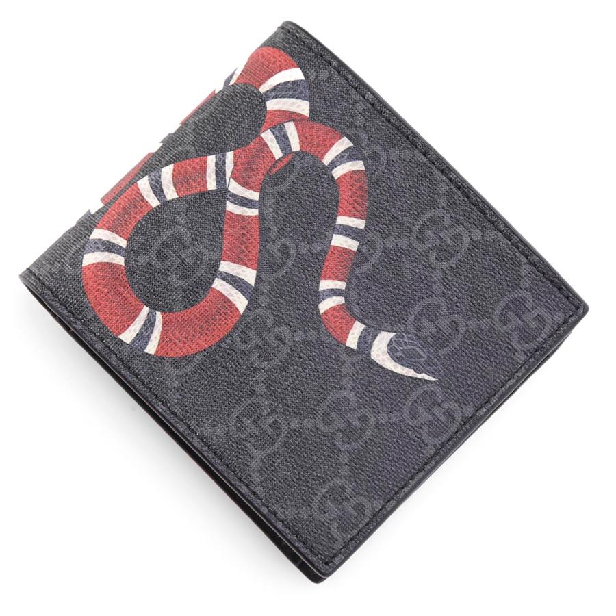 GUCCI（グッチ） GUCCI 2つ折り財布 小銭入れ付き KINGSNAKE PRINT GG
