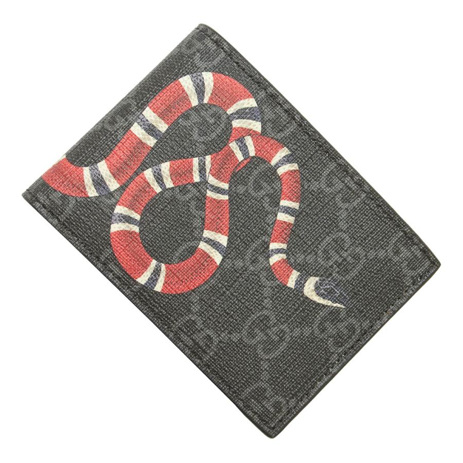 GUCCI（グッチ） GUCCI 2つ折り財布 GG Supreme ブラック メンズ