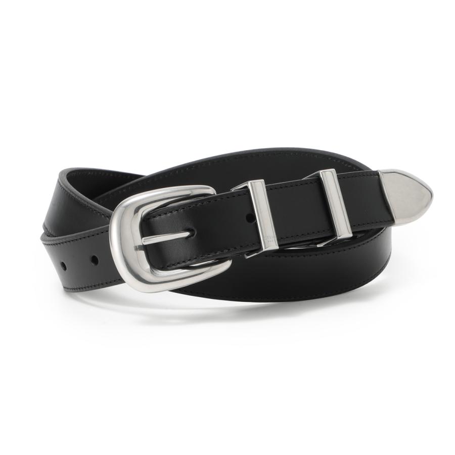 セリーヌ CELINE ベルト MEDIUM 25MM ブラック メンズ 45bbx-3ajg-38siの画像
