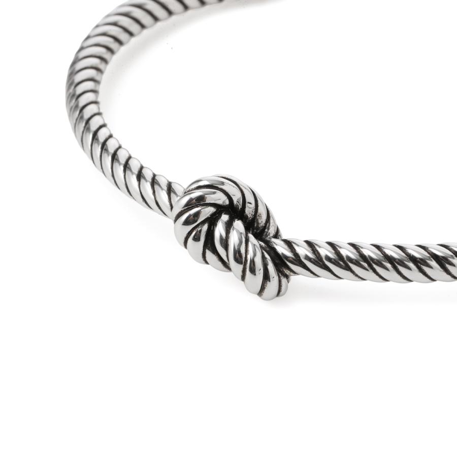 セリーヌ　バングル　スネーク　シルバー CELINE（セリーヌ） バングル KNOT CORD PATTERNED CUFF ブレスレット
