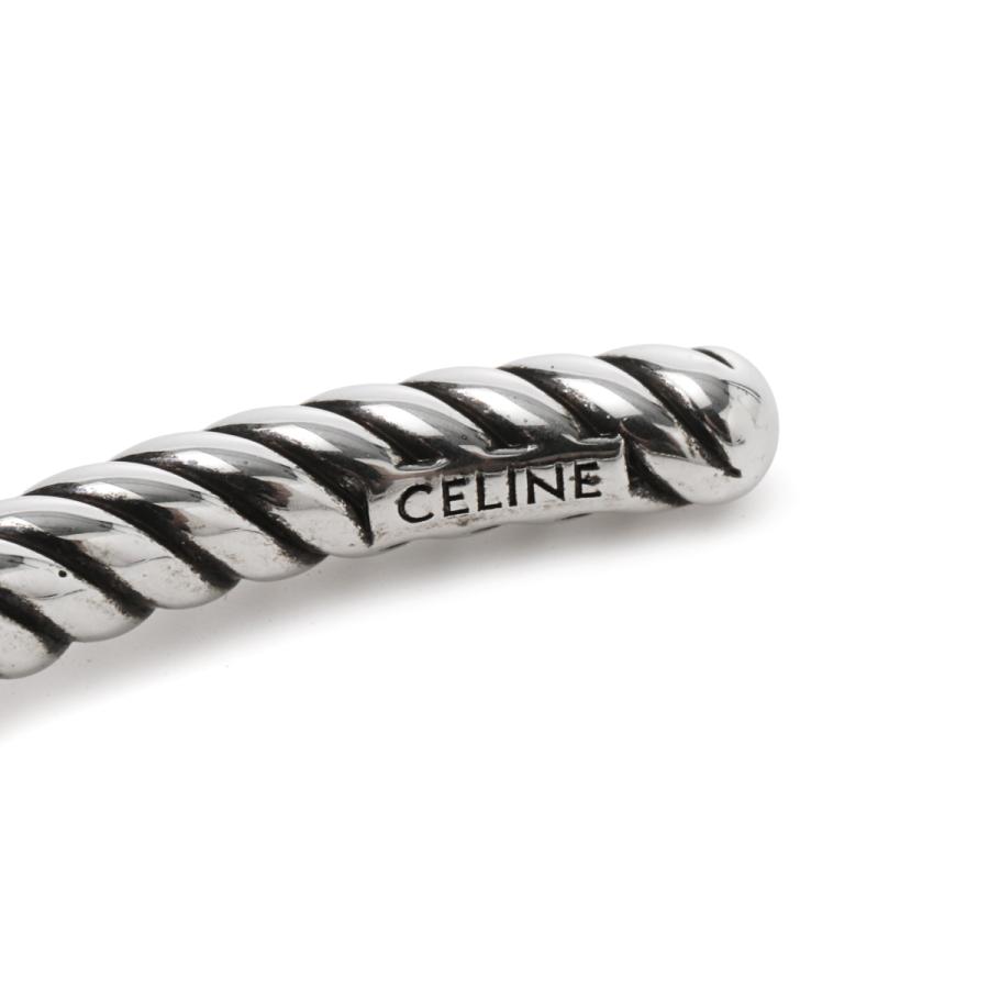 CELINE ノットバングル_シルバー CELINE（セリーヌ） バングル KNOT CORD PATTERNED CUFF ブレスレット