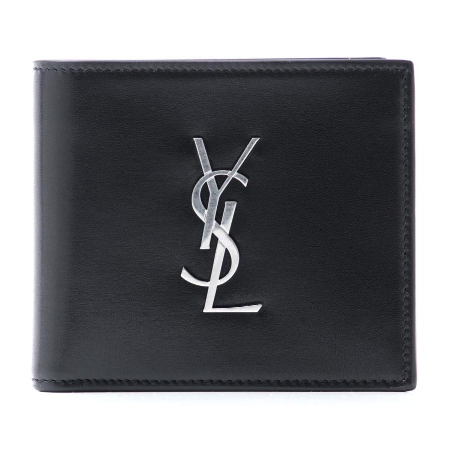 SAINT LAURENT サンローラン 2つ折り財布 小銭入れ付き ブラック