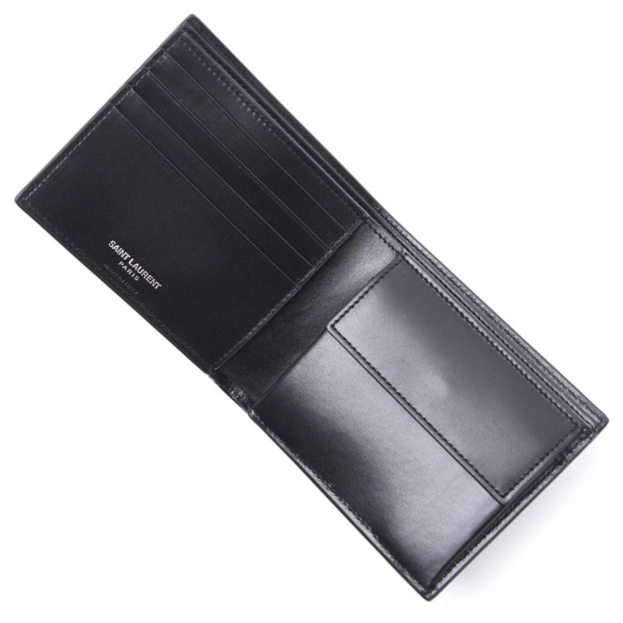SAINT LAURENT サンローラン 2つ折り財布 小銭入れ付き ブラック