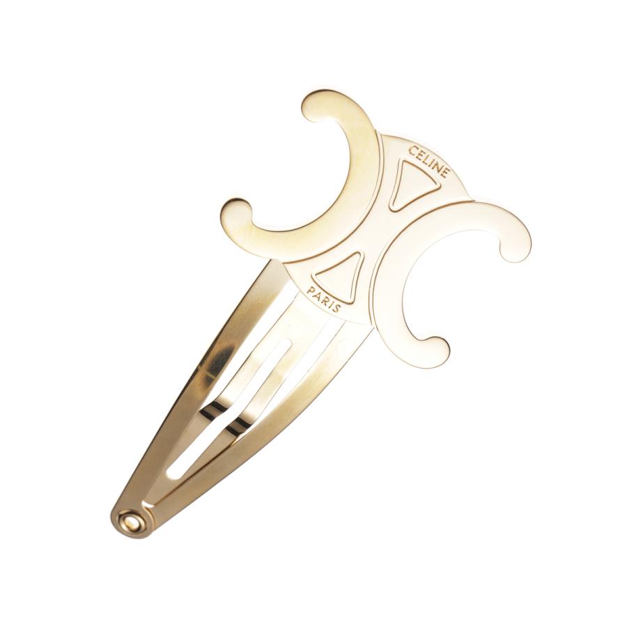 セリーヌ CELINE ヘアクリップ 2点セット SNAP HAIR CLIPS ゴールド レディース 46z65-6bsl-35orの画像
