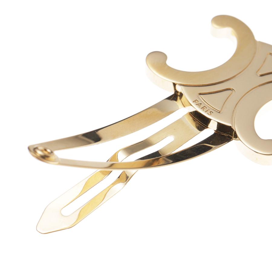 セリーヌ CELINE ヘアクリップ 2点セット SNAP HAIR CLIPS ゴールド レディース 46z65-6bsl-35orの画像