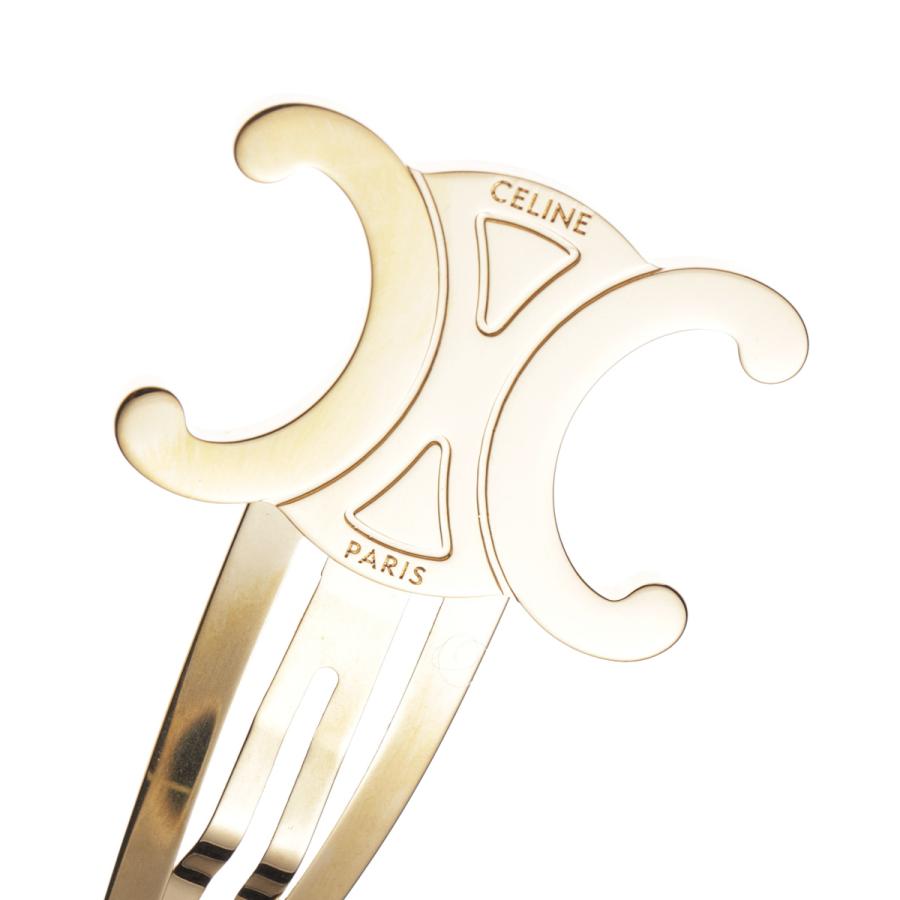 セリーヌ CELINE ヘアクリップ 2点セット SNAP HAIR CLIPS ゴールド レディース 46z65-6bsl-35orの画像