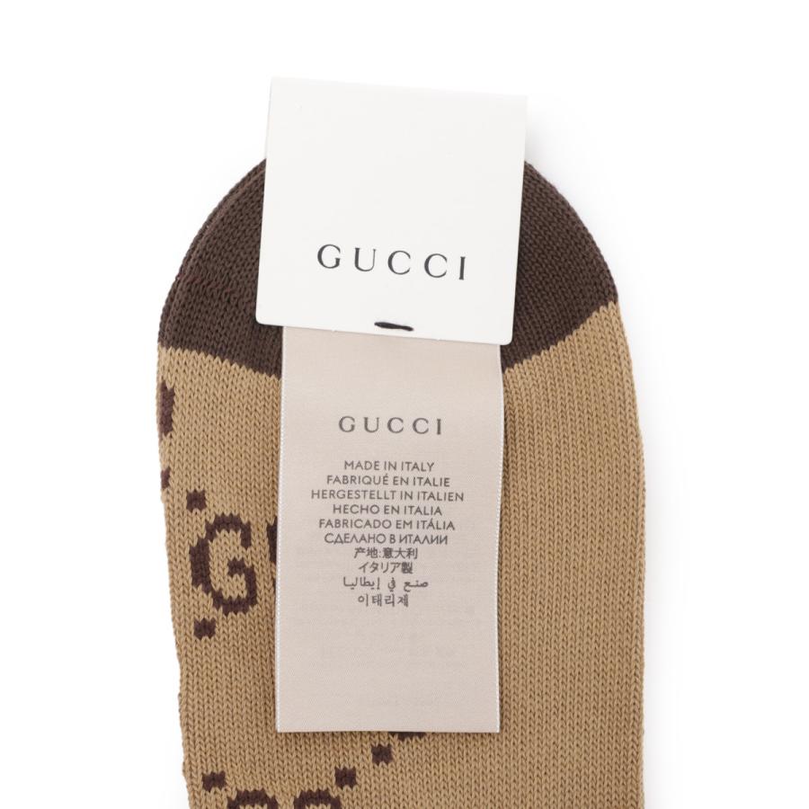 GUCCI（グッチ） 靴下 GG PATTERN SOCKS ブラウン メンズ 471093-4g592