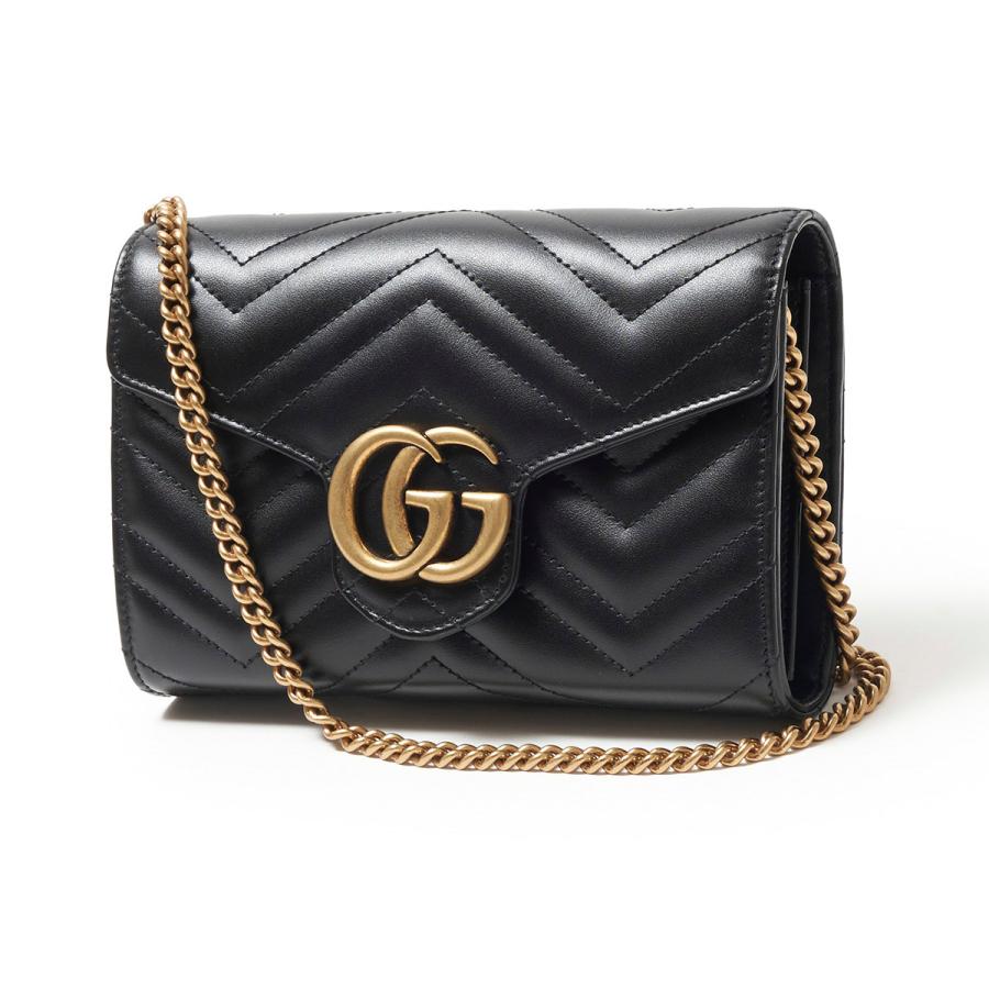 GUCCI グッチ ショルダーバッグ GG Marmont ブラック レディース  