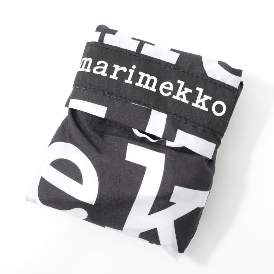 【ネコポス対応(4点まで)】マリメッコ marimekko エコバッグ MARILOGO ブラック レディース 048854-910｜mb-y｜07