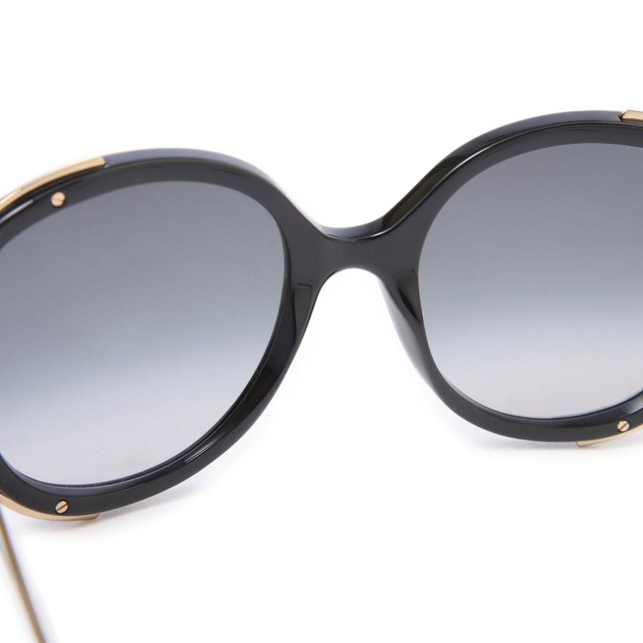 GUCCI（グッチ） サングラス ROUND-FRAME INTERLOCKING G ブラック