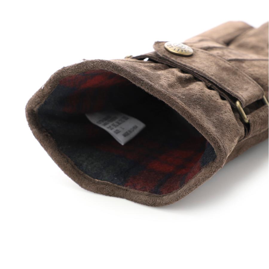DENTS（デンツ） ピッグスエード レザーグローブ メンズ 5-1526-brown