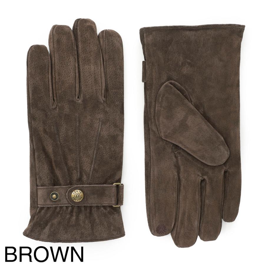DENTS（デンツ） ピッグスエード レザーグローブ メンズ 5-1526-brown