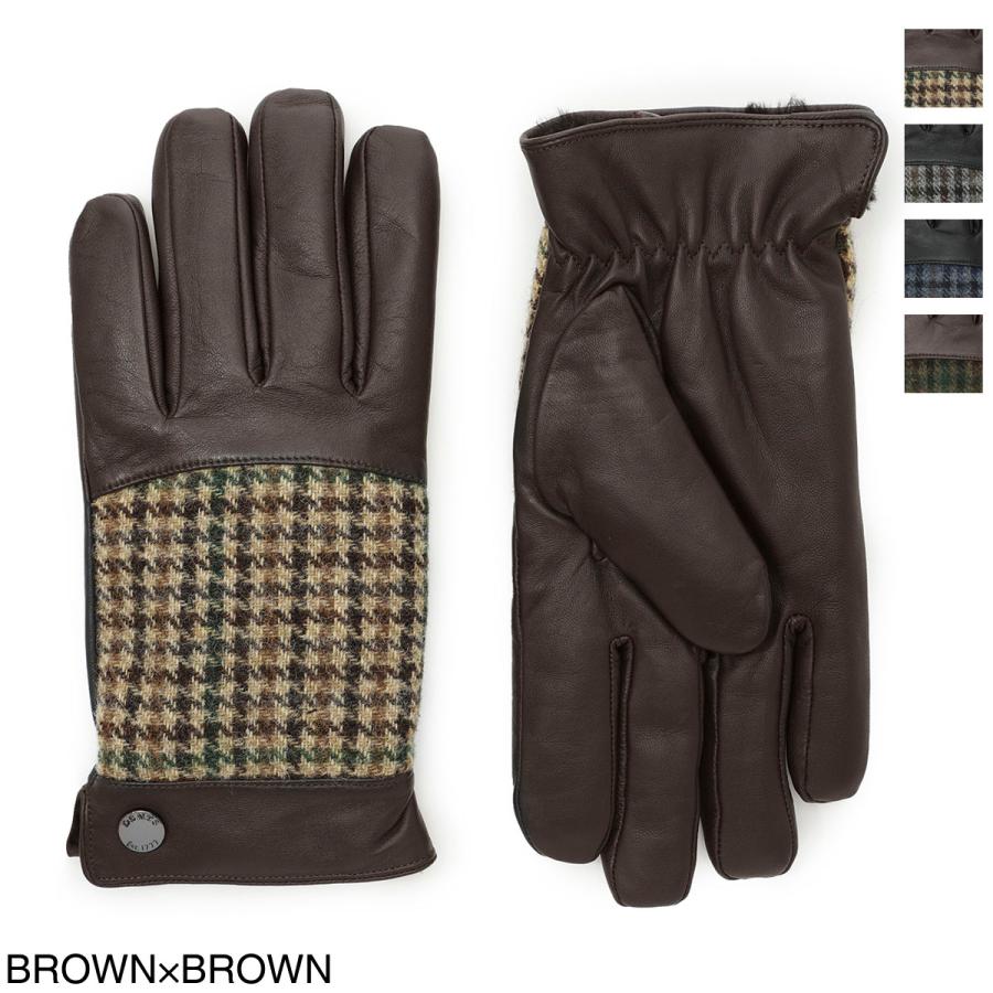 DENTS デンツ ヘアシープ レザーグローブ メンズ 5-9308-brown