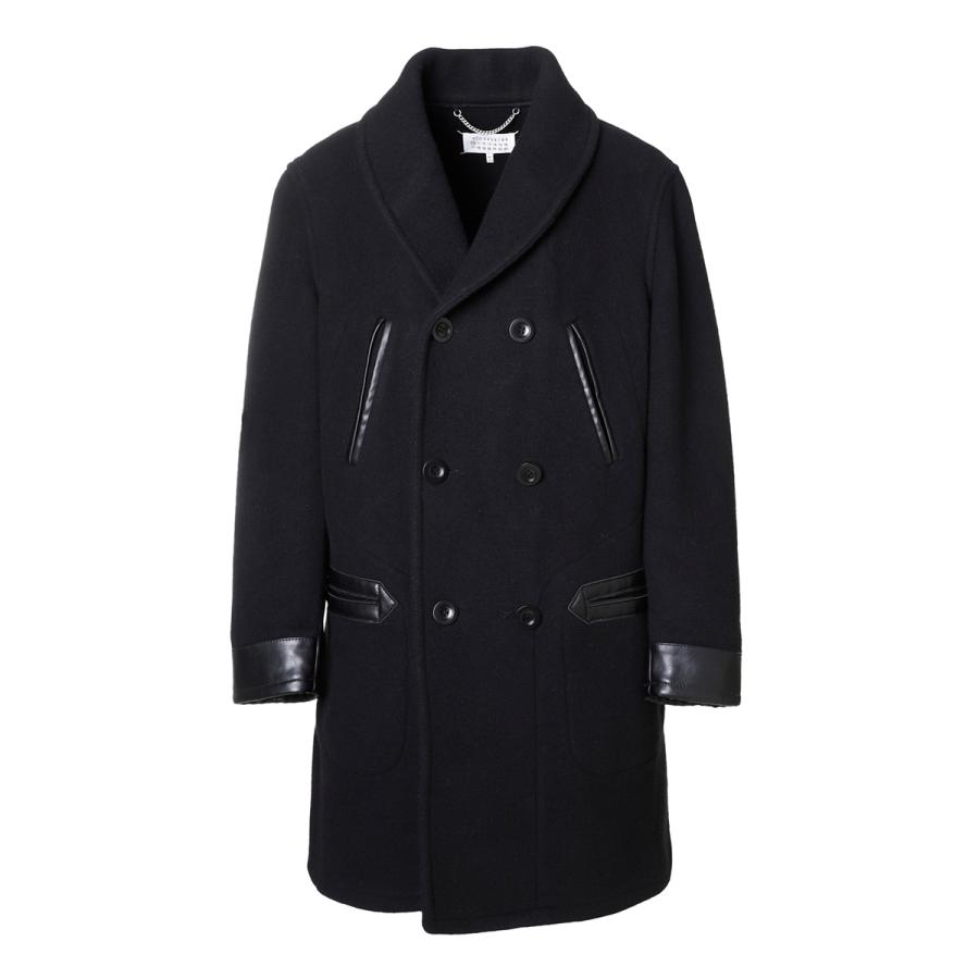 DIESEL ブラック ダブルブレストコート M Maison Margiela（メゾンマルジェラ） ダブルブレストコート ブラック