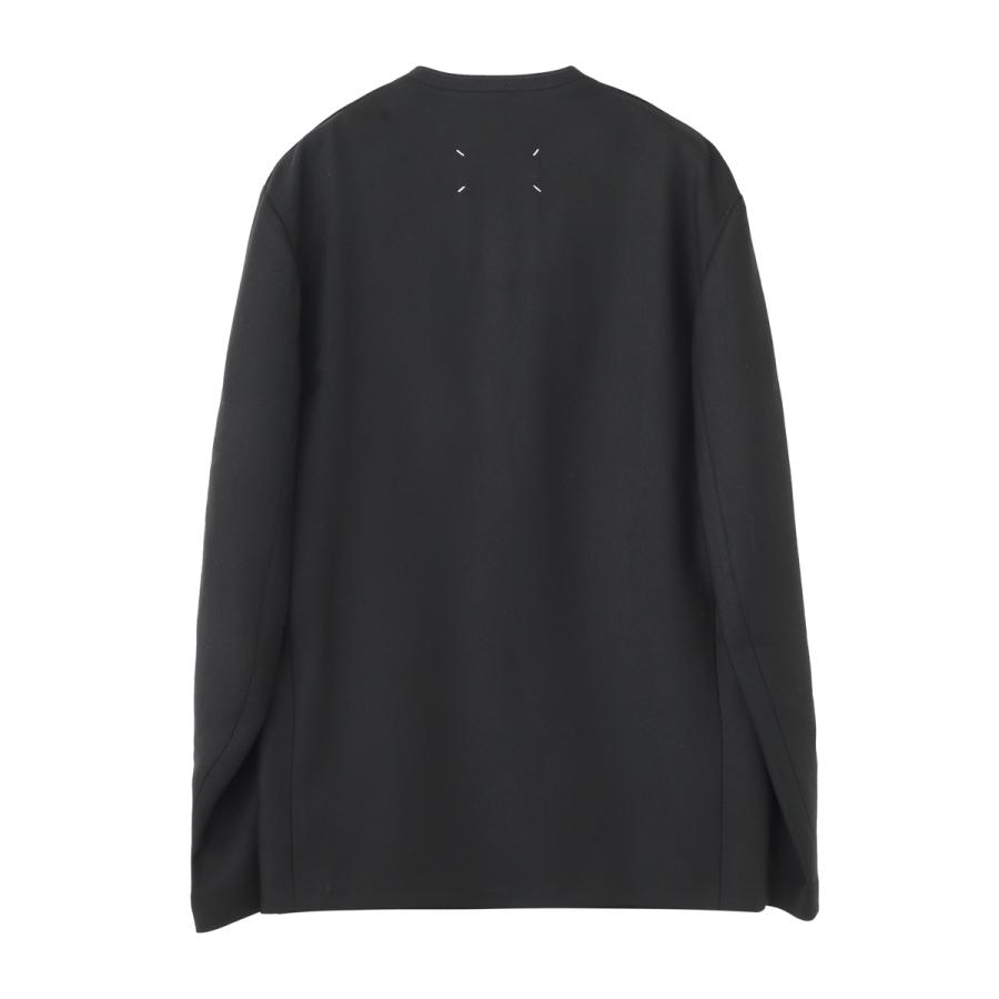 メゾンマルジェラ Maison Margiela ノーカラージャケット MINIMAL JACKET ミニマルジャケット ブラック メンズ s50bn0318-s47782-900の画像