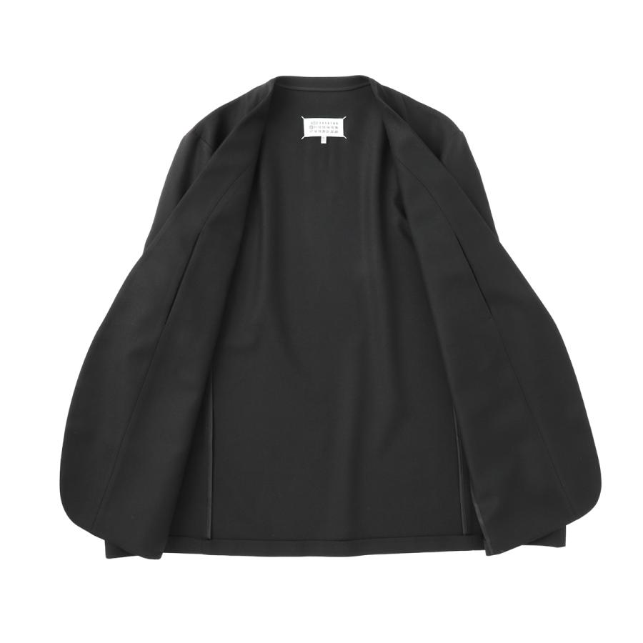 メゾンマルジェラ Maison Margiela ノーカラージャケット MINIMAL JACKET ミニマルジャケット ブラック メンズ s50bn0318-s47782-900の画像