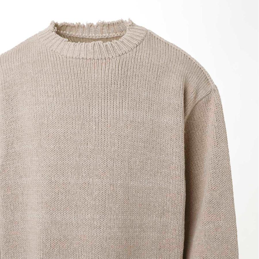 マルジェラ　ベージュ コットン　ニット　クルーネック セーター Maison Margiela（メゾンマルジェラ） クルーネック セーター ベージュ
