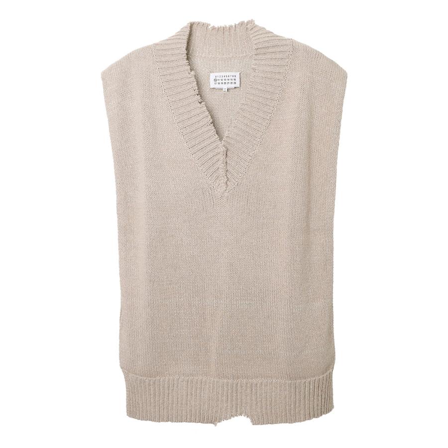 Maison Margiela（メゾンマルジェラ） ニットベスト ベージュ メンズ