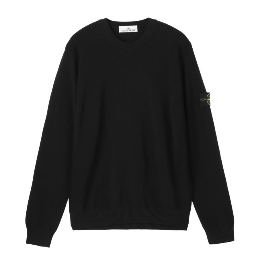 ストーンアイランド STONE ISLAND クルーネック ニット 5100001 STRETCH RWS WOOL ブラック メンズ k2s155100001-s00a1-v0029の画像