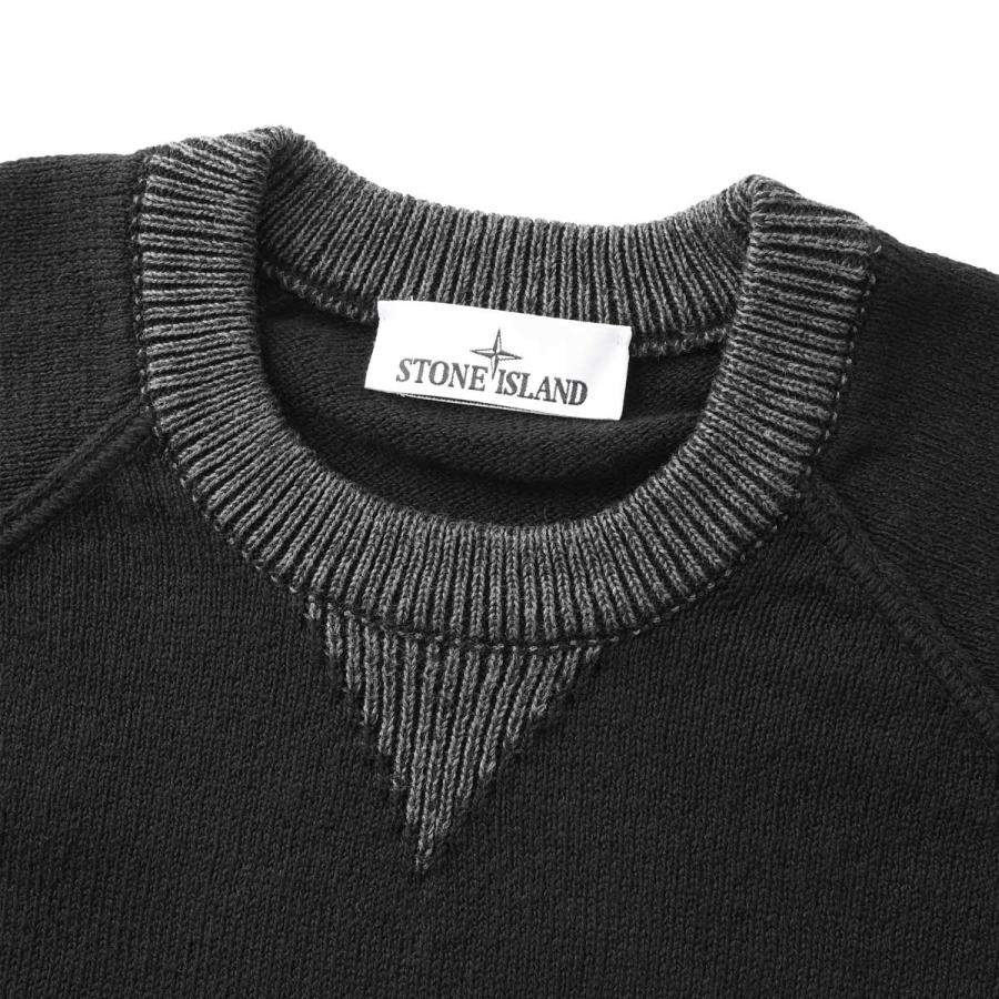 ストーンアイランド STONE ISLAND クルーネックニット 5100013 RAW HAND ORGANIC COTTON ブラック メンズ l1s155100013-s01d3-v0029の画像