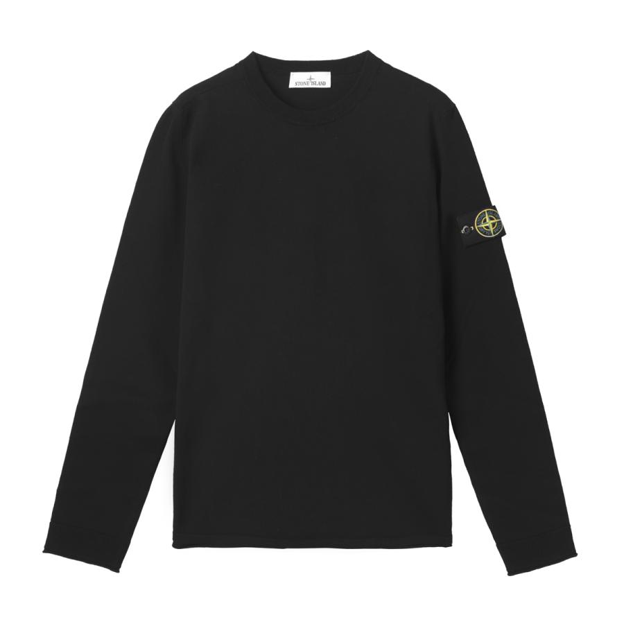 ストーンアイランド STONE ISLAND クルーネック ニット 5100062 LIGHT RAW HAND ORGANIC COTTON ブラック メンズ l1s155100062-s00b9-v0029