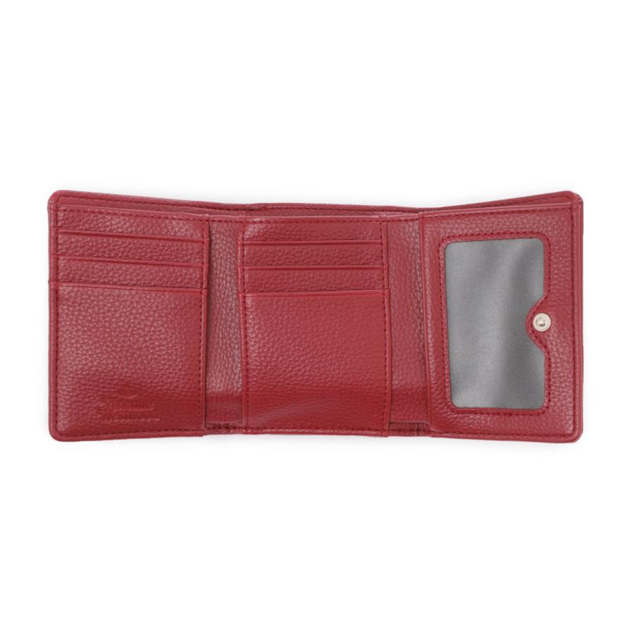 ヴィヴィアンウエストウッド Vivienne Westwood 3つ折り財布 小銭入れ付き EMBROIDERED ORB SMALL FRAME  WALLET レッド メンズ レディース