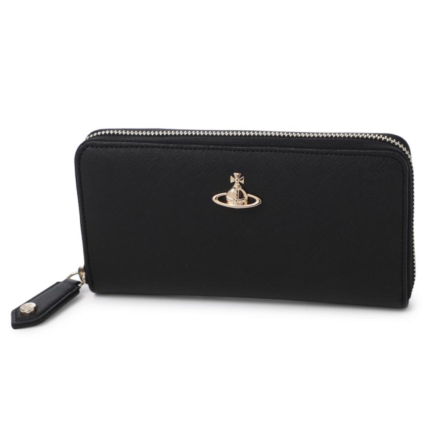 ヴィヴィアンウエストウッド 財布 Vivienne Westwood  長財布 CLASSIC ZIP ROUND WALLET レディース ブラックの画像