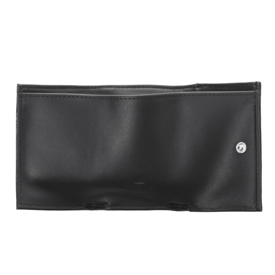 Vivienne Westwood 財布 ブラック 三つ折り レター型 レザー ヴィヴィアン ウエストウッド Vivienne Westwood 三つ折り財布 ナッパ