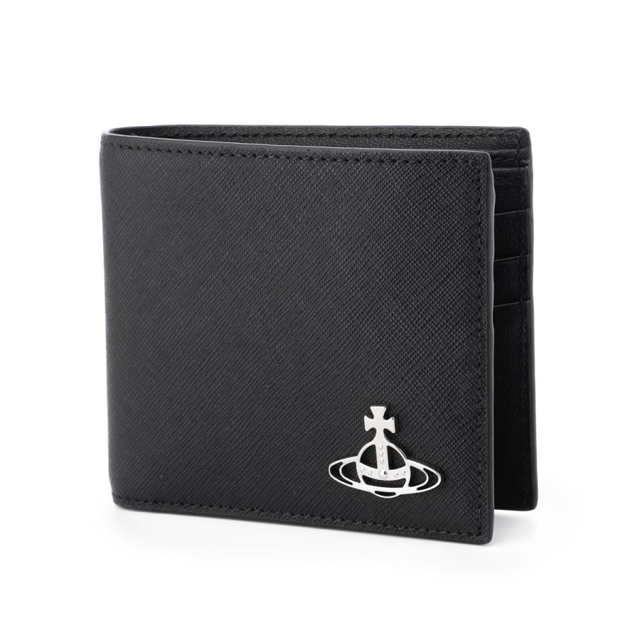 ヴィヴィアンウエストウッド Vivienne Westwood 2つ折り財布 MAN BILLFOLD WALLET ブラック メンズ レディース 5115002pm-l001n-n401-blackの画像