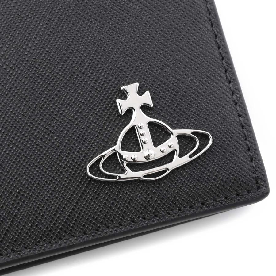 ヴィヴィアンウエストウッド Vivienne Westwood 2つ折り財布 MAN BILLFOLD WALLET ブラック メンズ レディース 5115002pm-l001n-n401-blackの画像