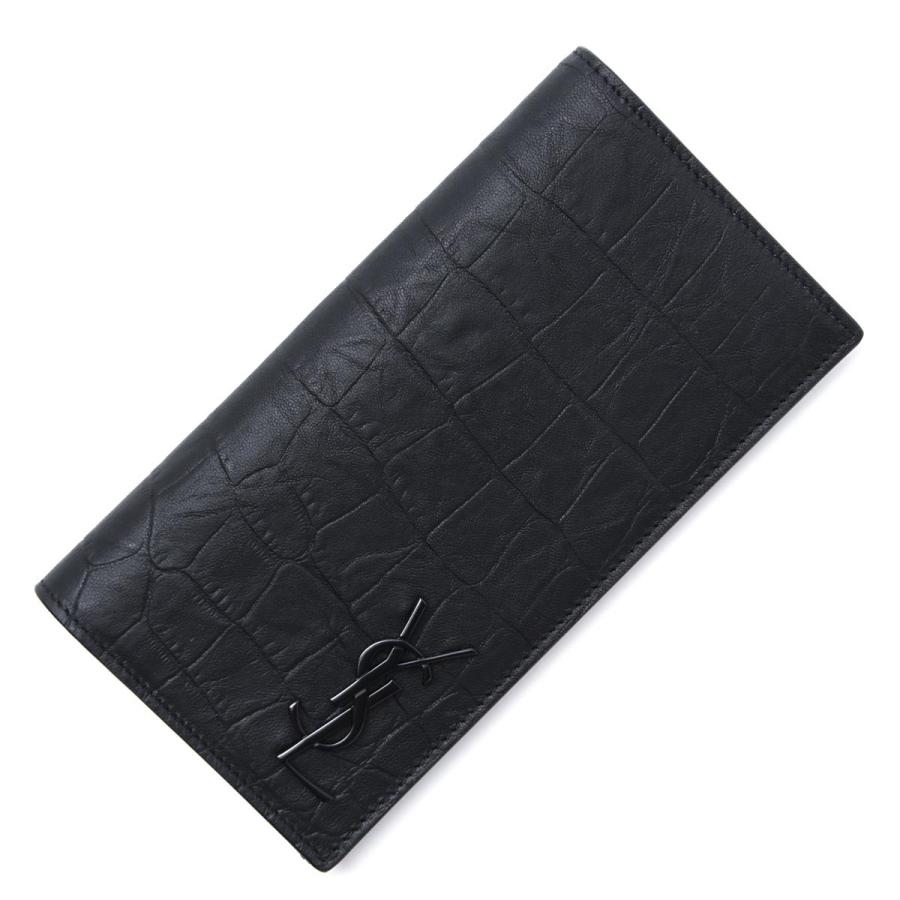 SAINT LAURENT サンローラン 長財布 小銭入れ付き ブラック メンズ
