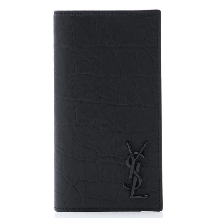 SAINT LAURENT サンローラン 長財布 小銭入れ付き ブラック メンズ