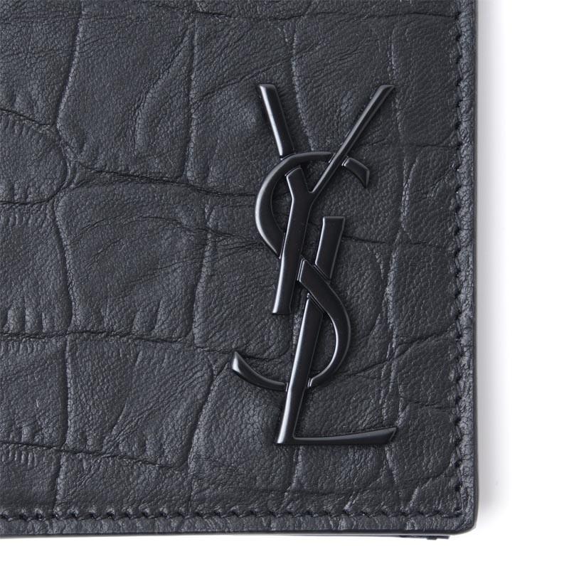 SAINT LAURENT サンローラン 長財布 小銭入れ付き ブラック メンズ