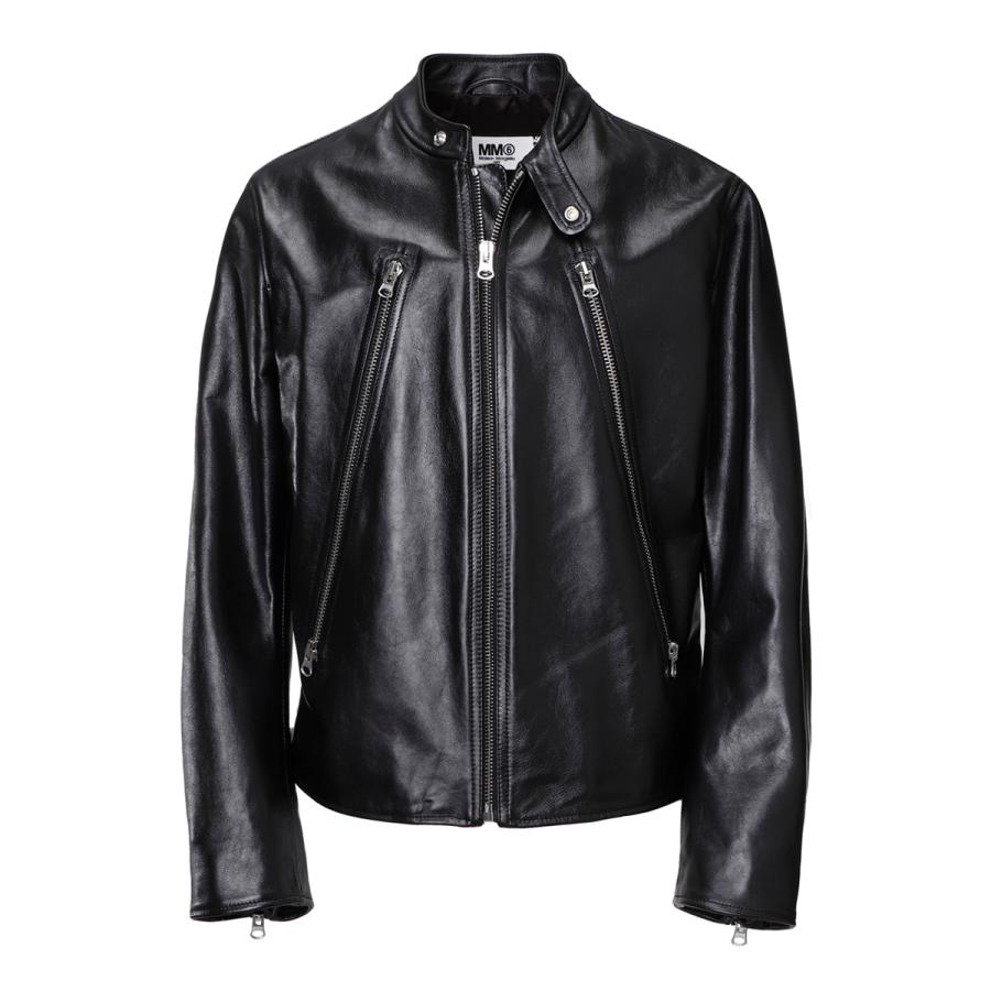 MM6 メゾンマルジェラ レザー　ボア　ライダース オーバー　サイズ MM6 メゾンマルジェラ レザーボアライダース オーバーサイズ