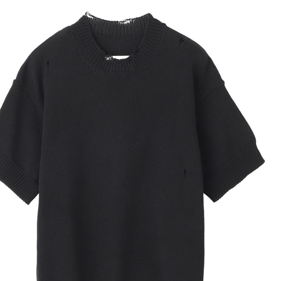 エムエム 6 メゾンマルジェラ MM6 Maison Margiela ニットワンピース ミニワンピース ブラック レディース s52da0086-m13205-961の画像